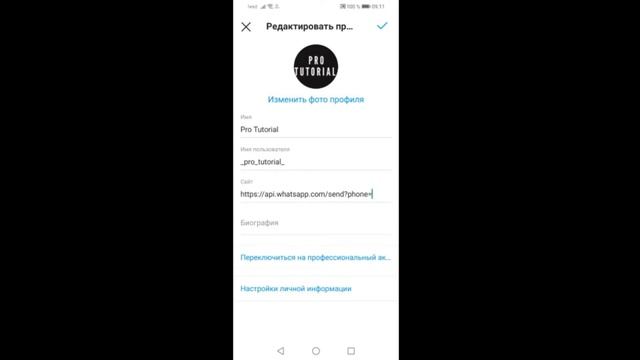 Как сделать прямую ссылку на Whatsapp в Инстаграм смотреть онлайн