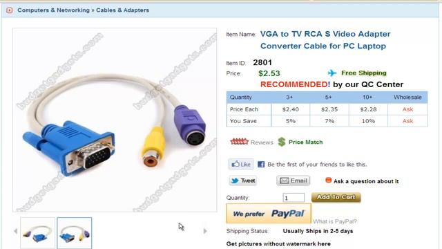 VGA to TV RCA S Video Adapter Converter Cable for PC Laptop смотреть онлайн