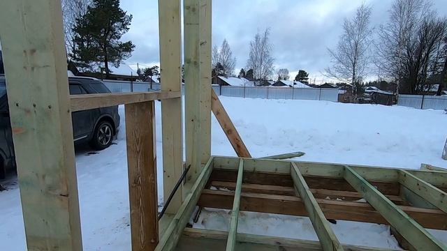 Строй сам. Первые стены, как поднять тяжёлую стену в двоём? #СтройСам #КаркасныйДом #ОтдыхКарелия смотреть онлайн