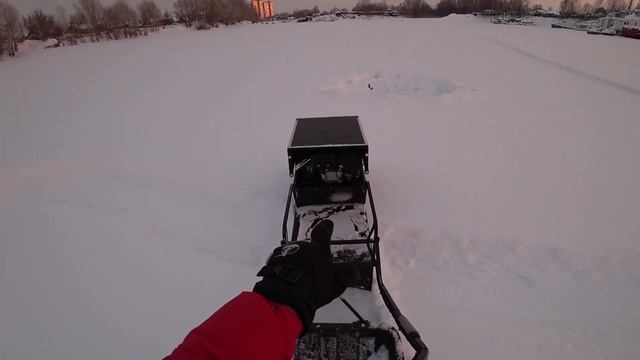 Первый выезд на новом снегоходе /обкатка смотреть онлайн