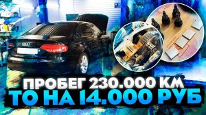 ТО 230 тыс км. Замена лопаток фазорегулятора на AUDI A4 B8. Нагар в двигателе.