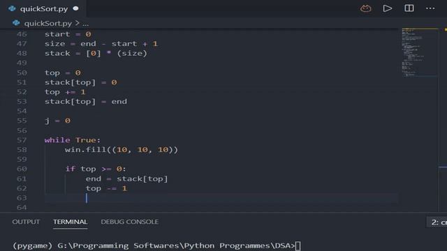 QuickSort Algorithm | Python Pygame | Sorting Algorithms Visualized