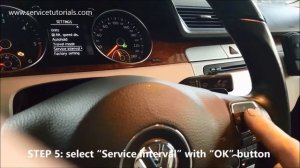 VW Passat CC service oil reset in 6 steps