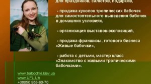 радио "Голос Киева" - Закуркина Ася о живых бабочках... 