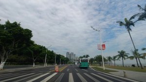Driving downtown in Zhuhai China - A livable coastal city adjacent to Macao |4K