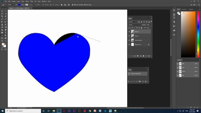 using pen tool create basic shapes | Shape Option | Photoshop Tutorial смотреть онлайн