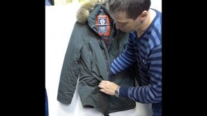 Мужская зимняя парка Black Vinyl 16-1163 khaki - https://джинсы-пуховики.рф/