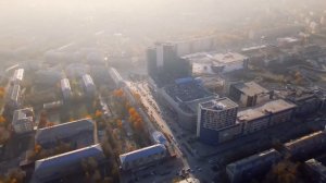 Новосибирск. Пл. Карла Маркса обзор с высоты 2021 4К full HD