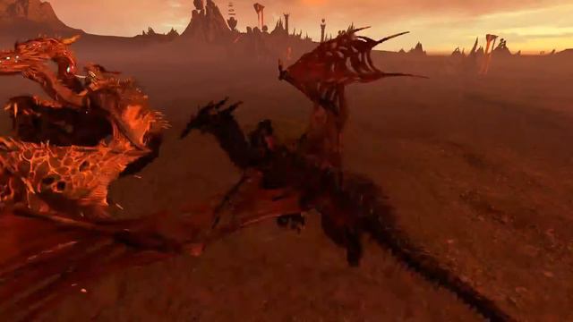 Total War: Warhammer; Undead Dragon Vs Chaos Dragon смотреть онлайн