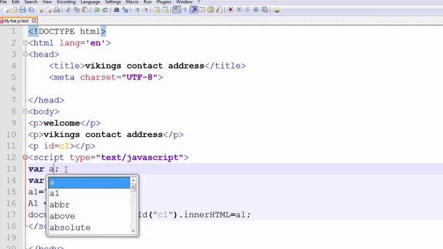 Java script Variavbles  --   English 08-vlr training