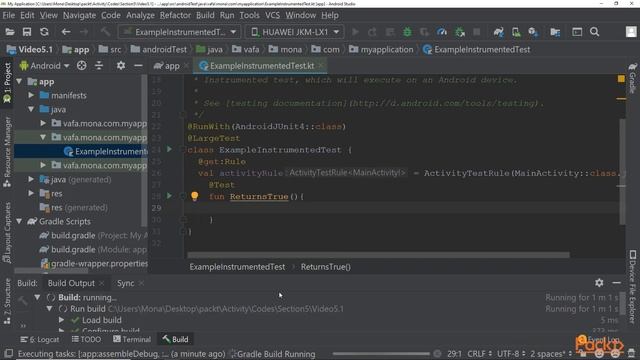 Hands-On Android Application Components: Activities : Testing Activity State | packtpub.com смотреть онлайн