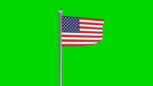 Флаг США хромакей футаж | Flag USA chromakey footage