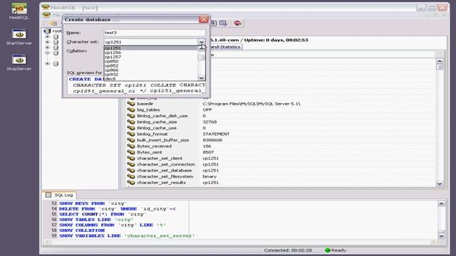 Язык программирования php.  Работа с HeidiSQL.