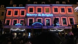 The Bath Christmas Lights Switch-On 2014 | Jolly's Video Mapping Light Show |