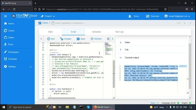 Capabilities in Selenium | Capabilities Selenium 4 | MaxTAF Workspace, Schedule, Settings | Seleniu