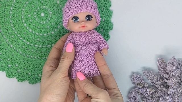 Платье спицами для пупсов 15 см: алгоритм вязания. Подходит крузикам