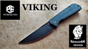 ✔ Petrified Fish VIKING НОВЫЙ НОЖ по моему дизайну! NasHorn Design