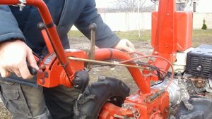 Простейшая установка положения рычага блокировки дифференциала мотоблока МТЗ