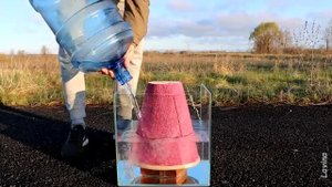 ?? Извержение подводного вулкана - эксперимент с ударной волной в аквариуме