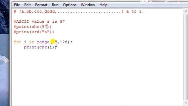 Python program to print the series [a,bb,ccc,dddd................]