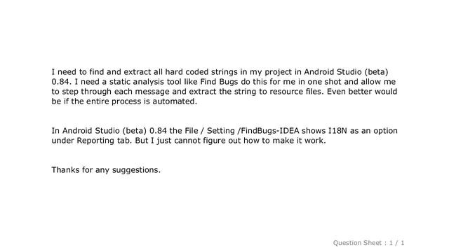 Android : How can I find all hard coded strings in my project in Android Studio смотреть онлайн
