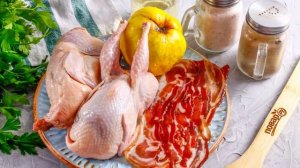 Перепелки в беконе