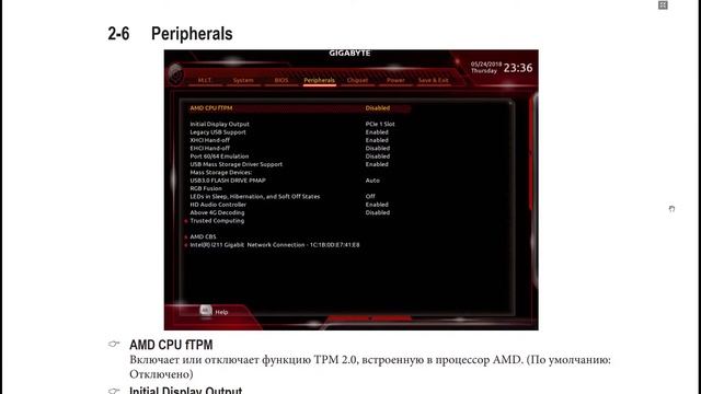 Инструкция к BIOS GIGABYTE B450 AORUS PRO на русском смотреть онлайн