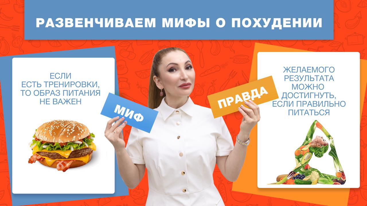 Развенчиваем миф о том, что если есть тренировки, то образ питания не важен | Правда или миф?