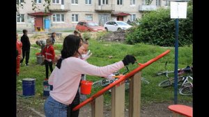ПОКРАСКА ДЕТСКОЙ ПЛОЩАДКИ ДОМА 18