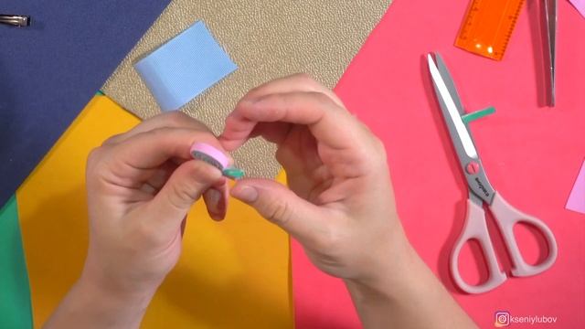 Заколки Конфетки из фоамирана для девочки/ своими руками канзаши / мастер-класс DIY