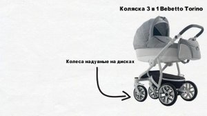 Детская коляска 3 в 1 Bebetto Torino