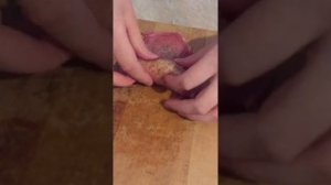 Свиные рулетики с грибами, творожным сыром и чесноком