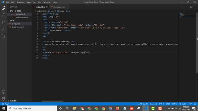 HTML CSS website design | A tag href link #ATag #href #html #css #htmlcss