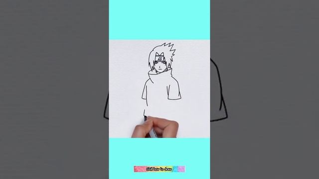 How to draw Sasuke naruto Very easy #drawing #draw