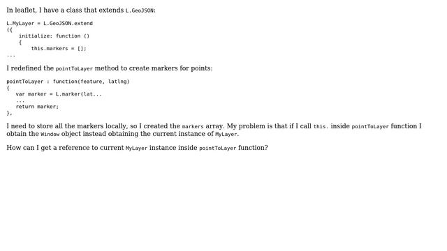GIS: Leaflet: Find my "this" in GeoJSON.pointToLayer function смотреть онлайн