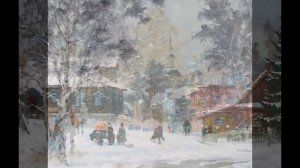 Художник Александр Александровский. Зимние пейзажи.(Часть 2).