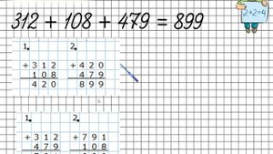 Нахождение суммы нескольких слагаемых. Математика 4 класс