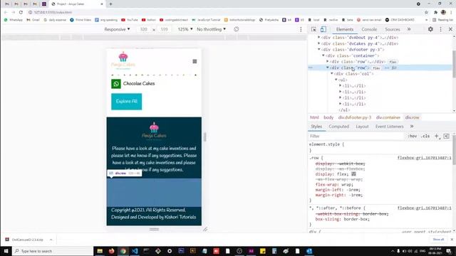 Create A Website using CSS Flexbox 12 Column Responsive Grid System | Part - 5