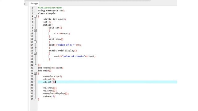 Static data member and Static member function in C++ by Shraddha mam || for beginners in hindi lang смотреть онлайн