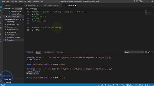 7. What is Casting in Python | Casting concept in python | By GWiz Academy |  Certificate Included