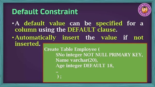 DBMS 08 | Database Management | Constraints in SQL| Integrity Constrains| Types of Constraints | SQ