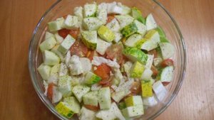 Тушеные овощи кусочками