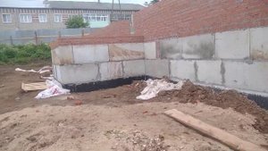 Строительство жилого дома ч.7 ( подвал, нулевой этаж)