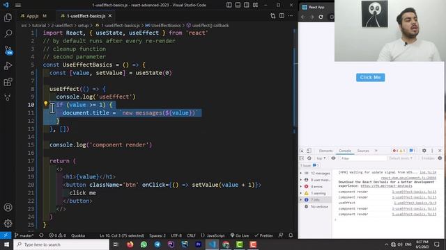 UseEffect dependency in react JS , Developing , React JS for beginners , React , JS , Html ?️ ? ?