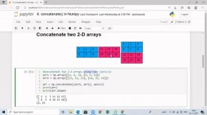 concatenate() in Numpy arrays