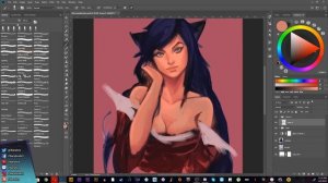 Dibujar en Photoshop 2 - Sonya - Cyan Orange | Ahri - League of Legends