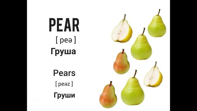 +22 новых английских слова : Фрукты. множ. и ед. ч. / +22 English words : Fruits смотреть онлайн