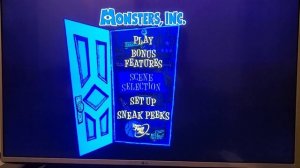 Disney.Pixar Monsters, Inc. (2001, 2013) DVD Menu Walkthrough