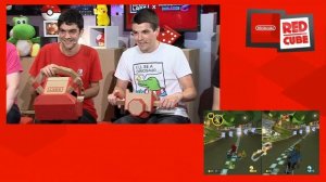 Playing Mario Kart 8 Deluxe with the Nintendo Labo: Vehicle Kit at gamescom 2018