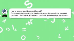 How to remove specific commit from git?